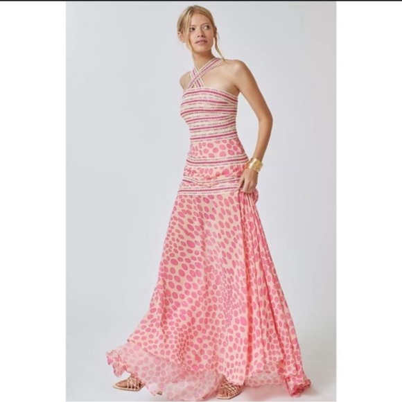 Patbo Polka dot dress. Straps have been removed to make it a strapless dress. - Picture 4 of 12